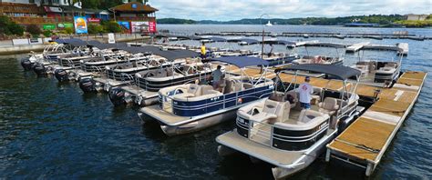 Where is Party Cove Lake of the Ozarks MO Party Cove Lake of the Ozarks is located at Anderson Hollow Cove, within the boundaries of Lake of the Ozark State Park at the 4 Mile Marker of the Grand Glaize Arm of Lake of the Ozarks Missouri. . Lake of the ozarks boats